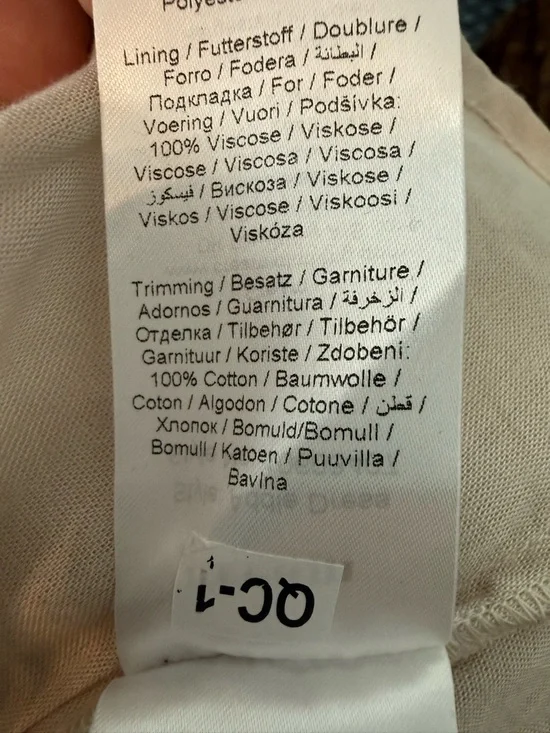 🐦 NWT Cream Addie Dress Chalk Print Lace Shoulder Sheer Boho Tunic EU 36 - Picture 12 of 14